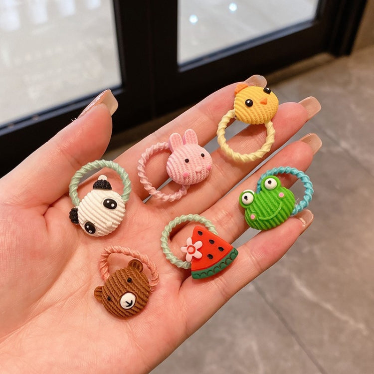 10 pz/set Fasce per capelli adorabili per bambini Anello per capelli piccolo infrangibile per bambini, Flowers 1, Avocado, Fruits And Vegetables, Flowers 2, Colorful Eight Petal Flowers, Pink Candy, Frog Animals, Ice Cream, Watermelon Fruits           ...