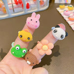 10 pz/set Fasce per capelli adorabili per bambini Anello per capelli piccolo infrangibile per bambini, Flowers 1, Avocado, Fruits And Vegetables, Flowers 2, Colorful Eight Petal Flowers, Pink Candy, Frog Animals, Ice Cream, Watermelon Fruits           ...