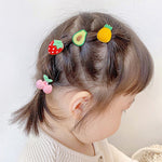 10 pz/set Fasce per capelli adorabili per bambini Anello per capelli piccolo infrangibile per bambini, Flowers 1, Avocado, Fruits And Vegetables, Flowers 2, Colorful Eight Petal Flowers, Pink Candy, Frog Animals, Ice Cream, Watermelon Fruits           ...