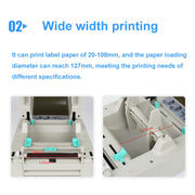 Stampante termica per codici a barre per cassieri del supermercato con porta USB Xprinter XP-450B, US Plug, EU Plug, UK Plug