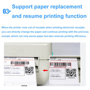Stampante termica per codici a barre per cassieri del supermercato con porta USB Xprinter XP-450B, US Plug, EU Plug, UK Plug