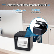 Xprinter XP-R330H Stampante termica per ricevute da 80 mm Stampante per cassieri di biglietti della lotteria sportiva, US Plug, EU Plug, UK Plug