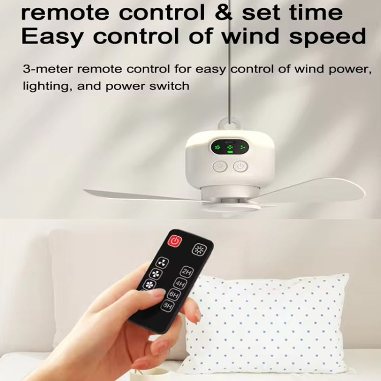 Mini ventilatore portatile con luce e telecomando 8000mAh