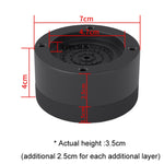Base per lavatrice, poggiapiedi fissi ammortizzanti rialzati antiscivolo, Black 3.5cm, Black 6cm, Black 8.5cm