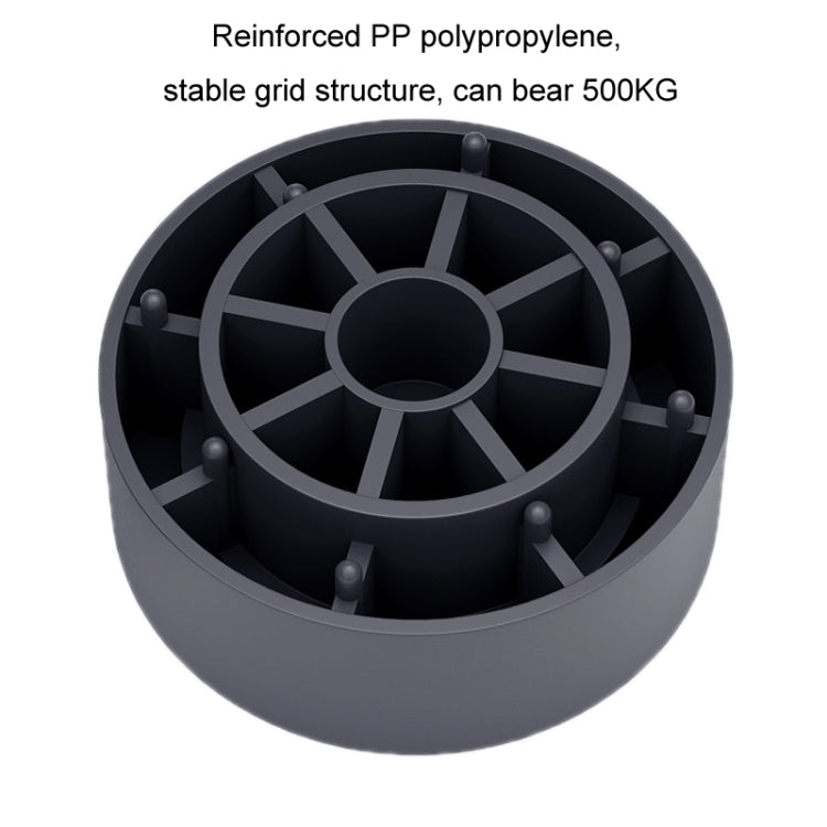Base per lavatrice, poggiapiedi fissi ammortizzanti rialzati antiscivolo, Black 3.5cm, Black 6cm, Black 8.5cm