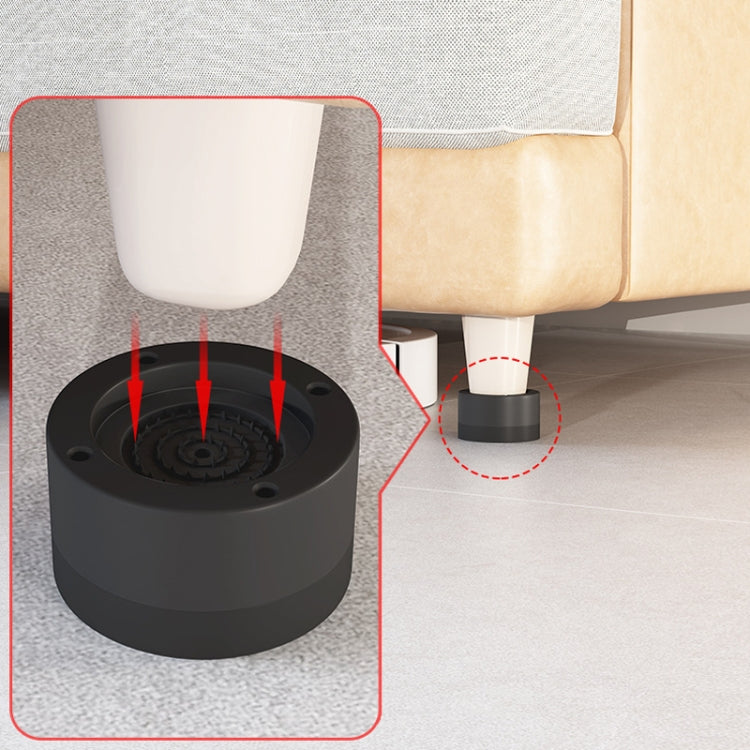 Base per lavatrice, poggiapiedi fissi ammortizzanti rialzati antiscivolo, Black 3.5cm, Black 6cm, Black 8.5cm