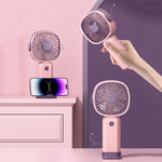 Mini ventilatore portatile multifunzione con supporto telefono