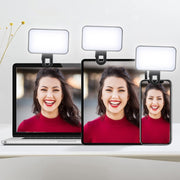 Clip selfie con luce LED ricaricabile a 3 temperature