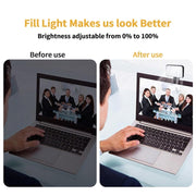 Clip selfie con luce LED ricaricabile a 3 temperature