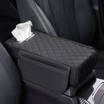 Scatola per braccioli per auto, scatola per fazzoletti interni ampliata, Black, Volcanic Red, Mocha Brown, Beige, Black Red, Gray, Brown