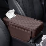 Scatola per braccioli per auto, scatola per fazzoletti interni ampliata, Black, Volcanic Red, Mocha Brown, Beige, Black Red, Gray, Brown