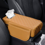 Scatola per braccioli per auto, scatola per fazzoletti interni ampliata, Black, Volcanic Red, Mocha Brown, Beige, Black Red, Gray, Brown