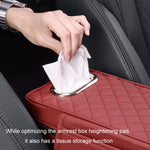 Scatola per braccioli per auto, scatola per fazzoletti interni ampliata, Black, Volcanic Red, Mocha Brown, Beige, Black Red, Gray, Brown