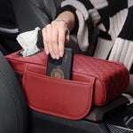 Scatola per braccioli per auto, scatola per fazzoletti interni ampliata, Black, Volcanic Red, Mocha Brown, Beige, Black Red, Gray, Brown
