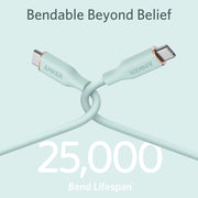 ANKER A8552 Powerline III Cavo dati doppio tipo C delicato sulla pelle da 0,9 m Cavo di ricarica rapida PD100W, 0.9m