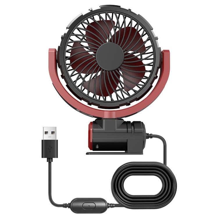 Ventola USB a testa singola con sterzo pieghevole per auto, Single-Head