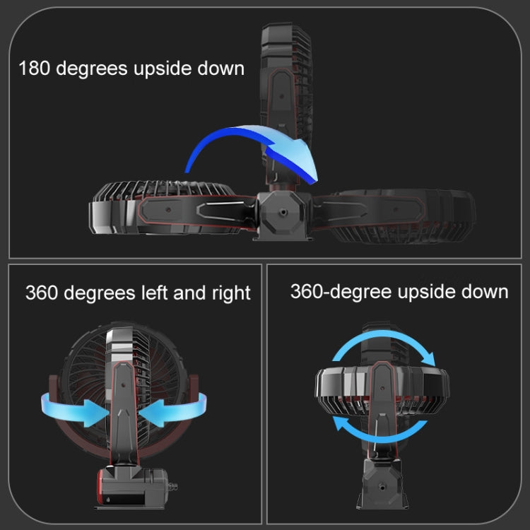 Ventola USB a testa singola con sterzo pieghevole per auto, Single-Head