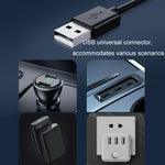 Ventola USB a testa singola con sterzo pieghevole per auto, Single-Head
