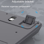 XUNSVFOX K94 Tastiera wireless Bluetooth Dual Mode Meccanica per computer portatile da gioco per ufficio