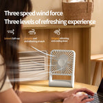 Ventilatore portatile pieghevole da tavolo con ricarica USB