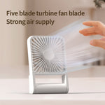 Ventilatore portatile pieghevole da tavolo con ricarica USB