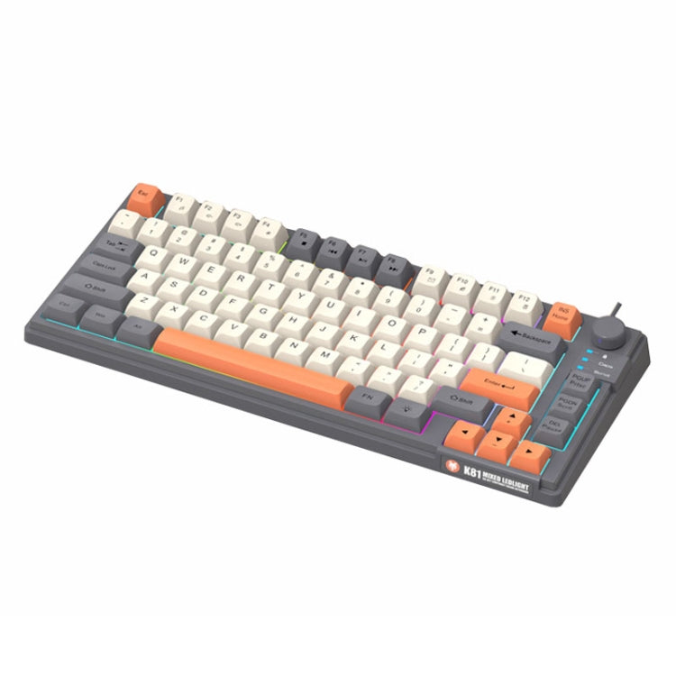 XUNSVFOX K81 Tastiera illuminata cablata per ufficio da gioco per laptop