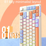 XUNSVFOX K81 Tastiera illuminata cablata per ufficio da gioco per laptop