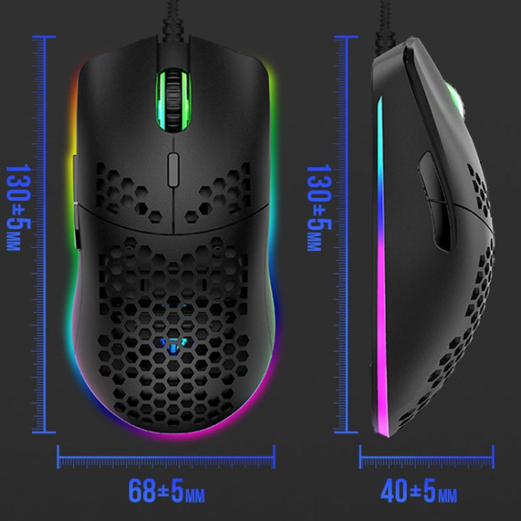 XUNSVFOX XYH90 Mouse con foro cavo cablato Mouse da gioco con programmazione macro illuminato RGB, XYH90