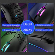 XUNSVFOX XYH90 Mouse con foro cavo cablato Mouse da gioco con programmazione macro illuminato RGB, XYH90