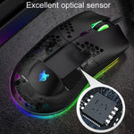 XUNSVFOX XYH90 Mouse con foro cavo cablato Mouse da gioco con programmazione macro illuminato RGB, XYH90
