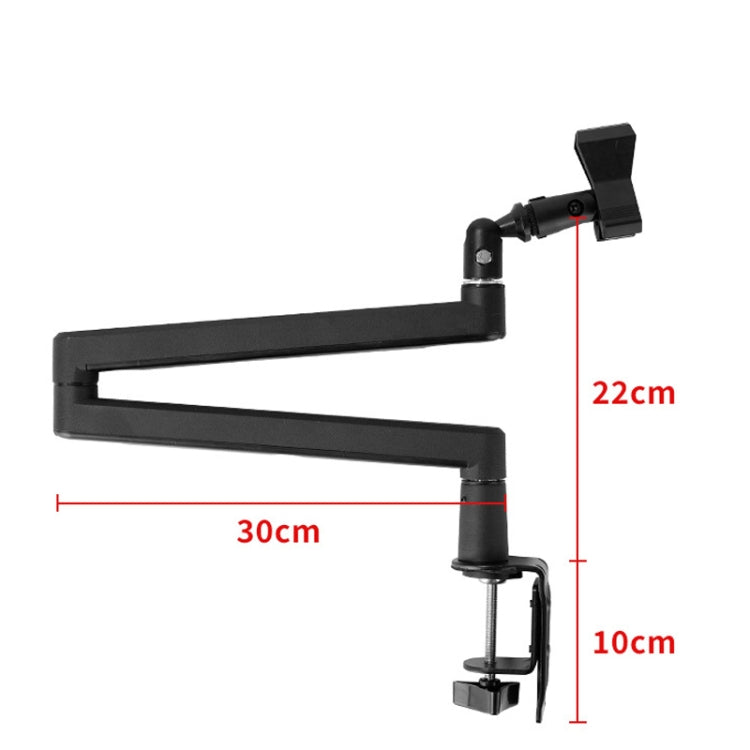 Supporto microfono da tavolo regolabile 360° in metallo