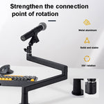 Supporto microfono da tavolo regolabile 360° in metallo