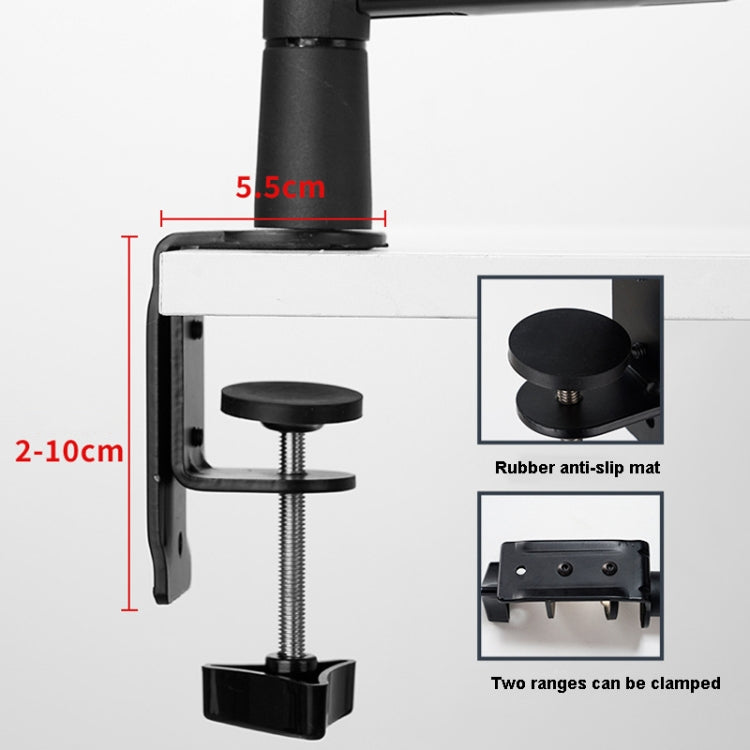 Supporto microfono da tavolo regolabile 360° in metallo