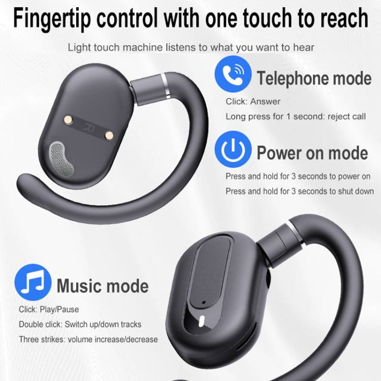 Auricolari Bluetooth con audio esterno stereo di tipo gancio con contenitore di ricarica