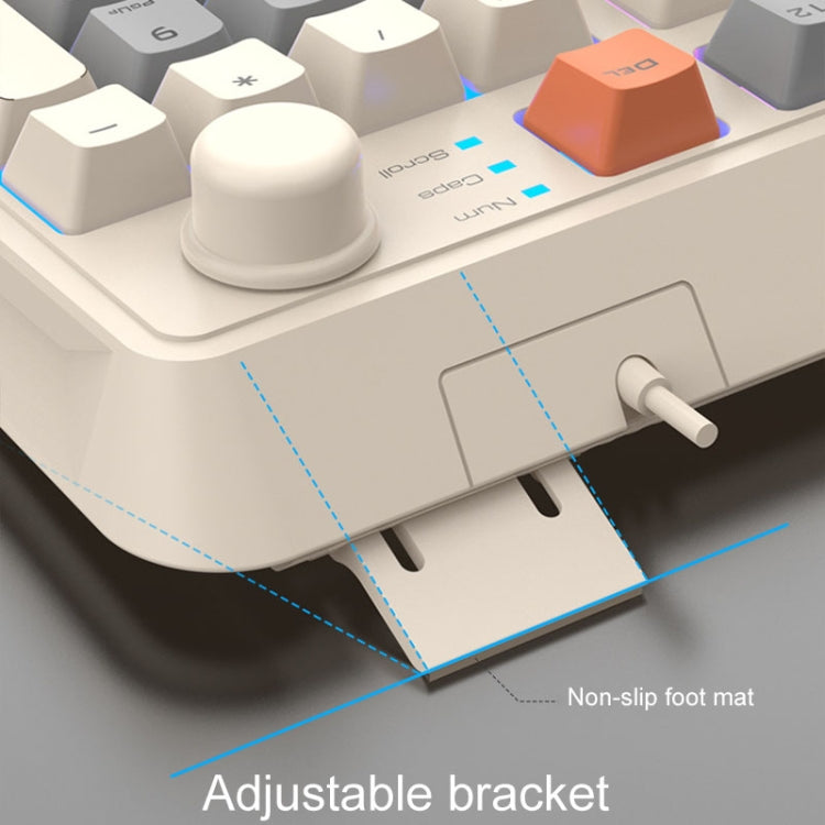XUNSVFOX K820 Set tastiera e mouse da gioco cablato con sensazione meccanica a 94 tasti