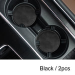2 pezzi/set decorazione interna per auto sottobicchiere antiscivolo in pelle scamosciata per auto