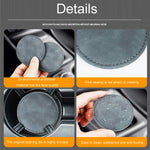 2 pezzi/set decorazione interna per auto sottobicchiere antiscivolo in pelle scamosciata per auto