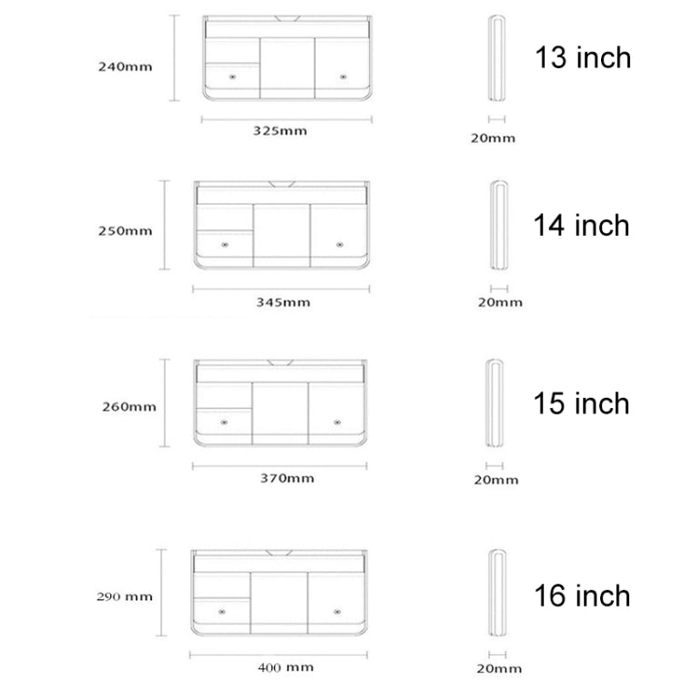 Custodia per laptop multistrato impermeabile e antiurto, 13 inch, 14 inch, 15 inch, 16 inch