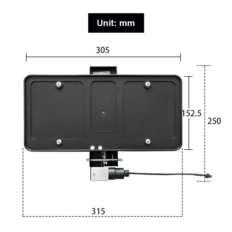 Supporto per telaio targa modificato standard americano