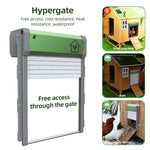 Porta automatica per pollaio ad energia solare Porta automatica per polli in 4 modalità con telecomando, Solar