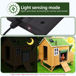Porta automatica per pollaio ad energia solare Porta automatica per polli in 4 modalità con telecomando, Solar