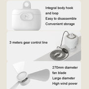 Ventilatore da soffitto piccolo con versione plug-in USB Ventilatore sospeso portatile da campeggio per esterno