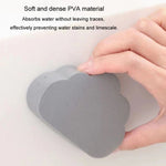 Detergente in spugna assorbente tipo nuvole, spazzola per la pulizia preventiva del calcare del lavabo del bagno, Gray