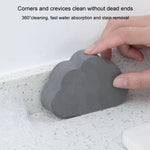 Detergente in spugna assorbente tipo nuvole, spazzola per la pulizia preventiva del calcare del lavabo del bagno, Gray