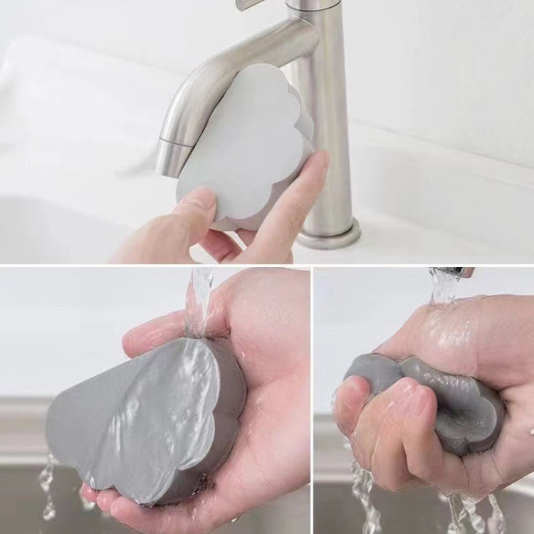 Detergente in spugna assorbente tipo nuvole, spazzola per la pulizia preventiva del calcare del lavabo del bagno, Gray