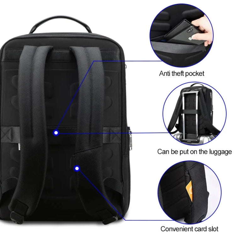 Zaino impermeabile per laptop con porta USB e Type-C