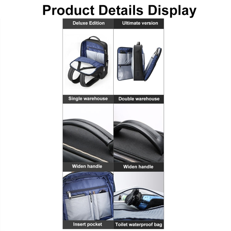 Zaino impermeabile per laptop con porta USB e Type-C