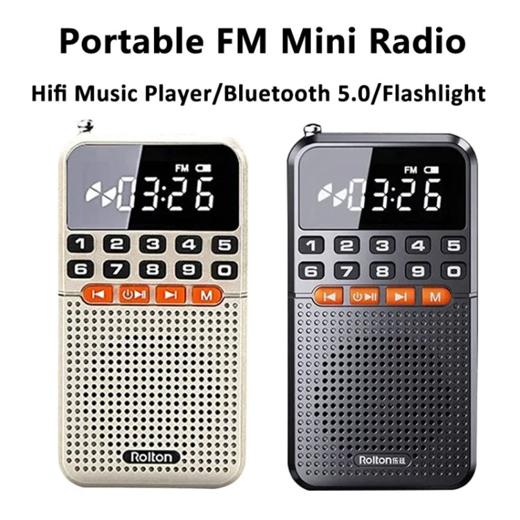 Rolton T1 Ricevitore radio portatile Bluetooth 5.0