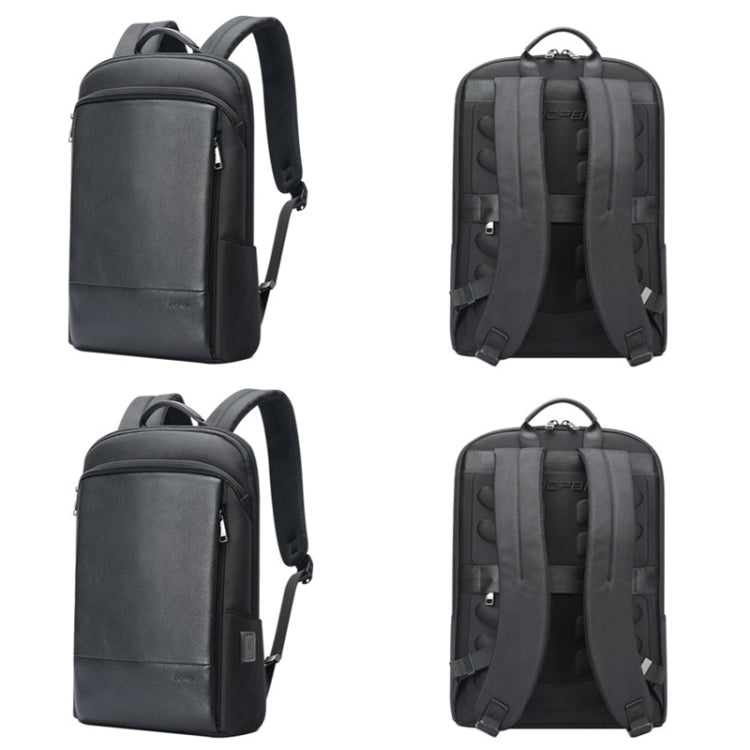 Zaino per laptop leggero e impermeabile Bopai a primo strato in pelle bovina Business Commuter, 61-122731, 61-122721