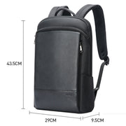 Zaino per laptop leggero e impermeabile Bopai a primo strato in pelle bovina Business Commuter, 61-122731, 61-122721